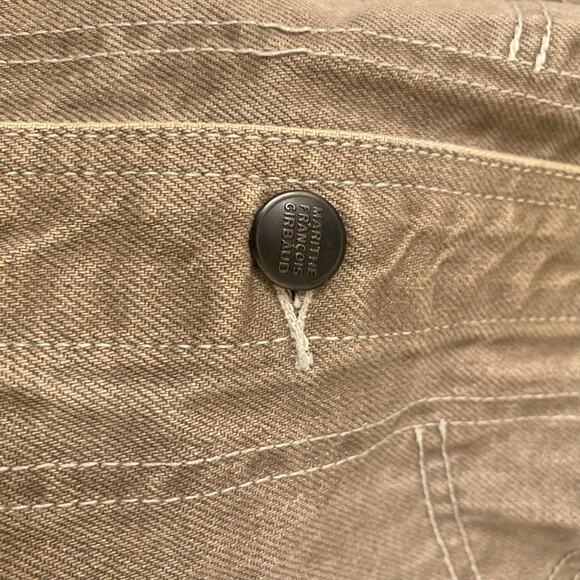 Marithe + Francois Girbaud Y2K Vintage Cafe Brown Denim Button Jacket Size 3XL - Picture 4 of 9